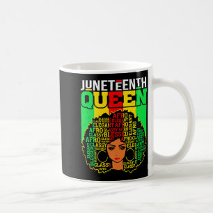 lustige Afro-Frauen Melanin Juneteenth schwarze Kö Kaffeetasse