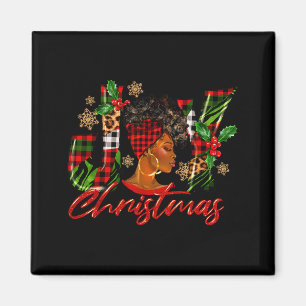 Lustige afroamerikanische Freude Weihnachten Schwa Magnet