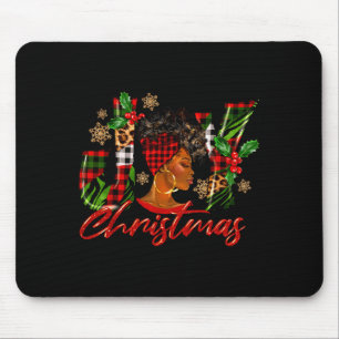 Lustige afroamerikanische Freude Weihnachten Schwa Mousepad