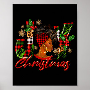 Lustige afroamerikanische Freude Weihnachten Schwa Poster