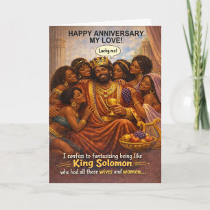 Lustige afroamerikanische Hochzeit Jubiläum für Eh Karte