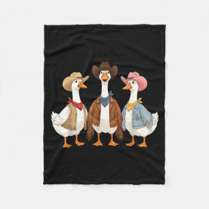 Lustige alberne Gans Cowboy Western Cowgirl Gans H Fleecedecke