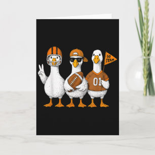 Lustige alberne Gans Ente Fußball Herbst Football  Karte