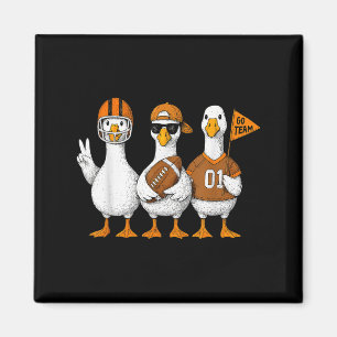 Lustige alberne Gans Enten Football Herbst Footbal Magnet
