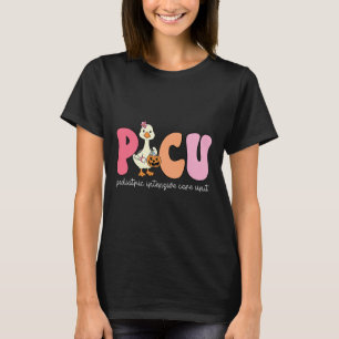 Lustige alberne Gans Halloween Picu Krankenschwest T-Shirt