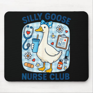 Lustige alberne Gans Krankenpfleger Club Pflege Hu Mousepad