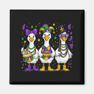 Lustige alberne Gans Mardi Gras Lass die guten Zei Magnet