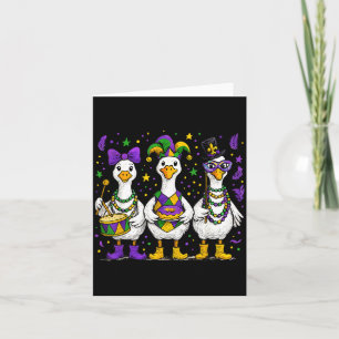 Lustige alberne Gans Mardi Gras Lasst die guten Ze Karte
