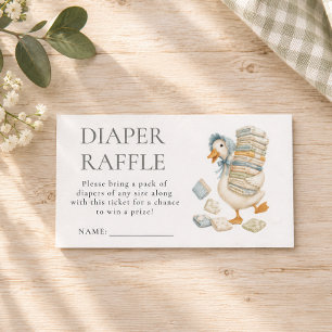 Lustige Alberne Gans Windel-Raffel Baby-Party Begleitkarte