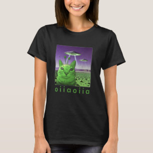Lustige Alien-Katze Oiia Oiia Meme Grafik T-Shirt