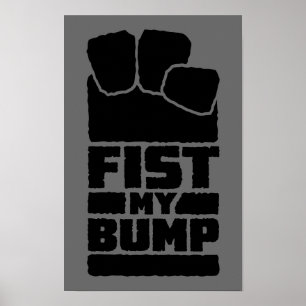 Lustige Alien-Raumgestaltung 'Fist My Bump' Poster