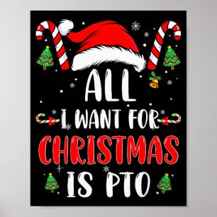 Lustige Alles, was ich zu Weihnachten will, ist PT Poster