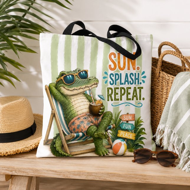Lustige Alligator-Strandtasche Tasche (Von Creator hochgeladen)
