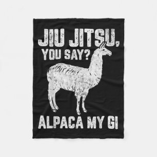 Lustige Alpaka Jujitsu Martial Arts Brasilianische Fleecedecke