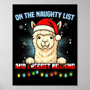 Lustige Alpaka Weihnachts Santa Hut Xmas Männer Fr Poster