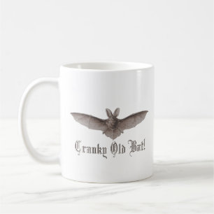Lustige alte Fledermaus, humorvolle Fledermaus für Kaffeetasse