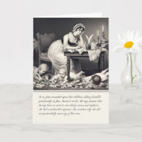 Lustige alte Gravur der Jane Austen Karte