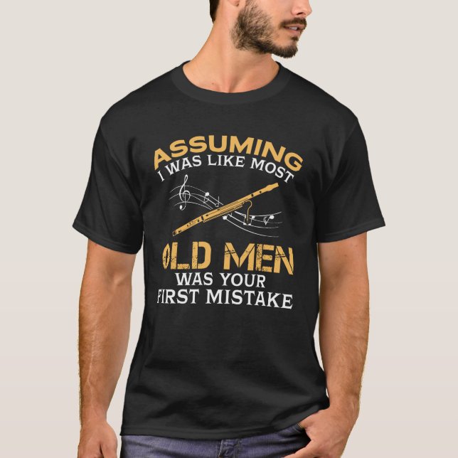 Lustige alte Männer die LiebenBassoon T-Shirt (Vorderseite)