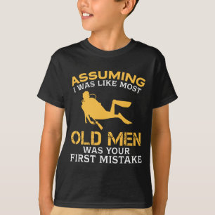Lustige alte Männer, die Tauchen lieben T-Shirt