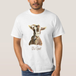 Lustige alte Ziege, Humor "Über den Berg" Lustiger T-Shirt