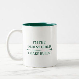LUSTIGE ÄLTESTE KIND COOLE ZITATE INDIVIDUELLISIER ZWEIFARBIGE TASSE