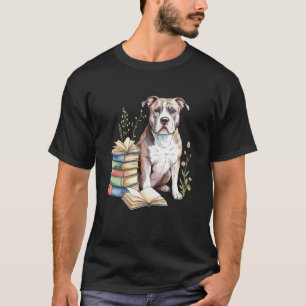 Lustige American Pit Bull Terrier Pittie Bücher Le T-Shirt