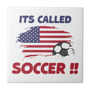Lustige amerikanische Flagge es heißt FUßBALL nich Fliese