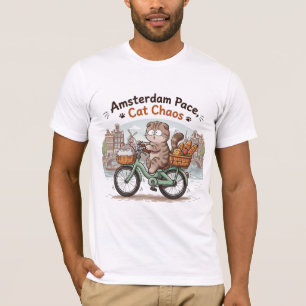 Lustige Amsterdamer Katze T-Shirt