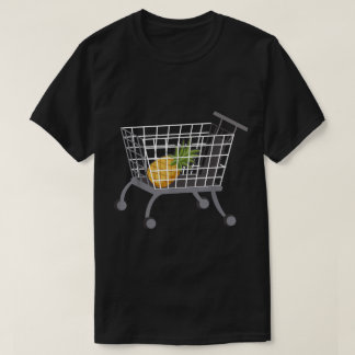 Lustige Ananas im Einkaufswagen-Design T-Shirt