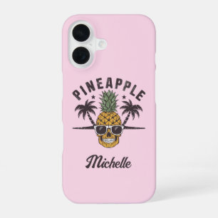 Lustige Ananas mit Sonnenbrille Personalisiert iPhone 16 Hülle