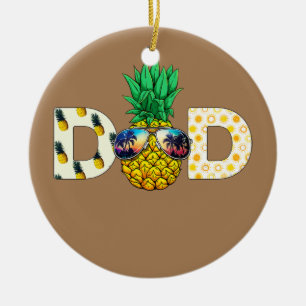 Lustige Ananas Papa Sommer Tropisches Obst Hawaii Keramik Ornament