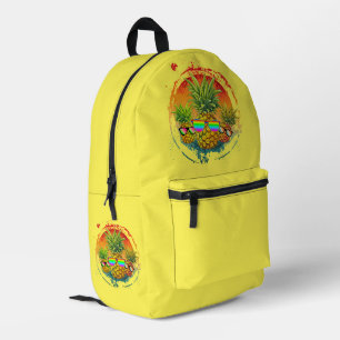 Lustige Ananas Sommer Stimmung Bedruckter Rucksack