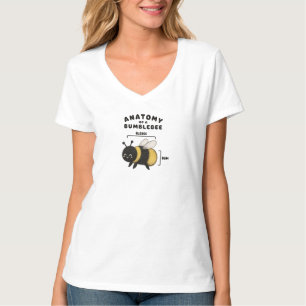 Lustige Anatomie einer Hummel Blebee Bum Niedlich T-Shirt