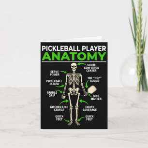 Lustige Anatomie einer weiblichen Pickleball-Spiel Karte