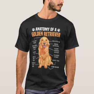 Lustige Anatomie eines Golden Retrievers T-Shirt