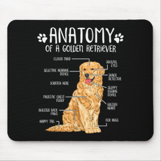 Lustige Anatomie Golden Retriever Hundeliebhaber Mousepad