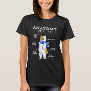Lustige Anatomie Katze Kätzchen Katzenliebhaber Ge T-Shirt