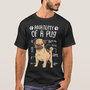 Lustige Anatomie Mops Hund Mops Liebhaber Essentia T-Shirt