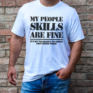 Lustige Anti-Idioten T-Shirt