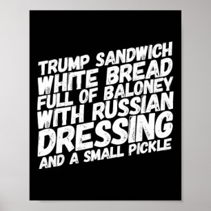 Lustige Anti-Trump-Sandwich-Impeachment-Trump-Poli Poster