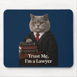 Lustige Anwalt-Katze-Mauspad - Vertrauen Sie mir, Mousepad