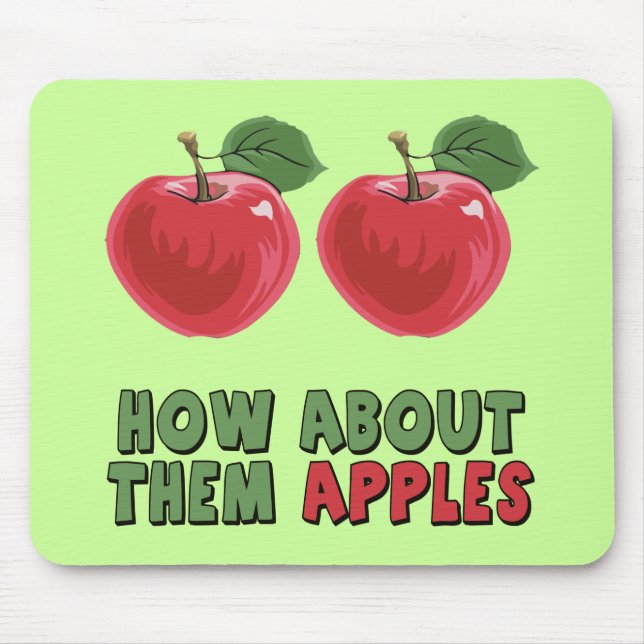 Lustige Apfel-T - Shirts und Geschenke für sie Mousepad (Vorne)