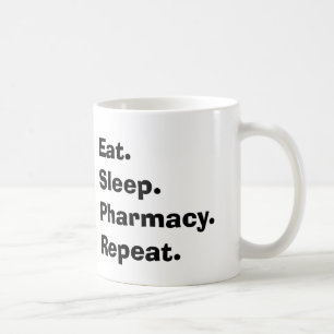 Lustige Apotheker-Geschenke "essen, schlafen, Kaffeetasse