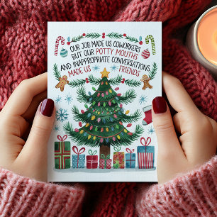Lustige Arbeitskollegen-Weihnachtskarte Feiertagskarte