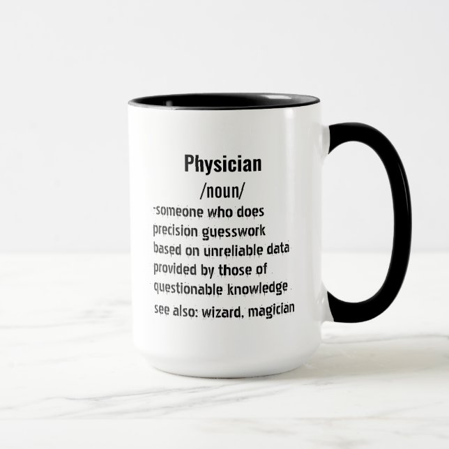 lustige Arztartikel Definition Geschenke für Männe Tasse (Rechts)
