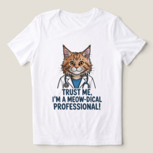 Lustige Arztkatze Medizin Humor Illustration Tri-Blend Shirt