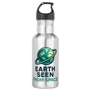 Lustige Astronaut Planeten Edelstahlflasche