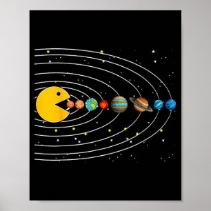 Lustige Astronauten des Sonnensystems Weltraum-Vid Poster