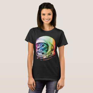 Lustige Astronauten-Katze u. Raum-Katzen-T - Shirt