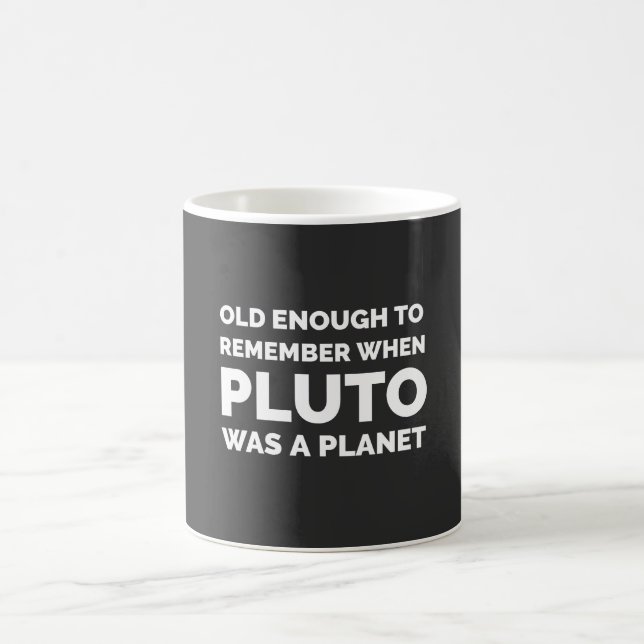 Lustige Astronomie Erinnere dich an Pluto Kaffeetasse (Mittel)
